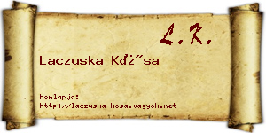 Laczuska Kósa névjegykártya